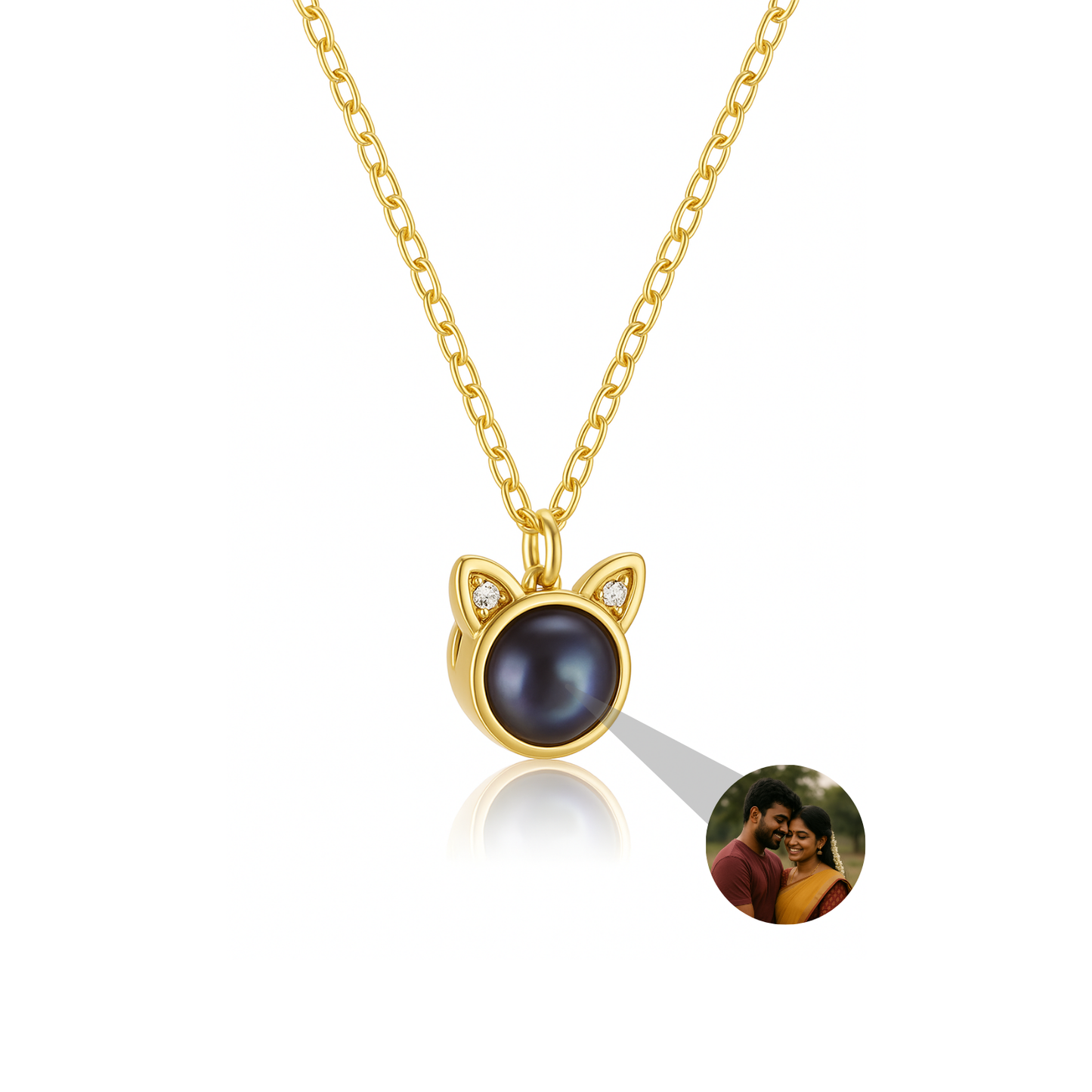 Cat Ear Photo Necklace