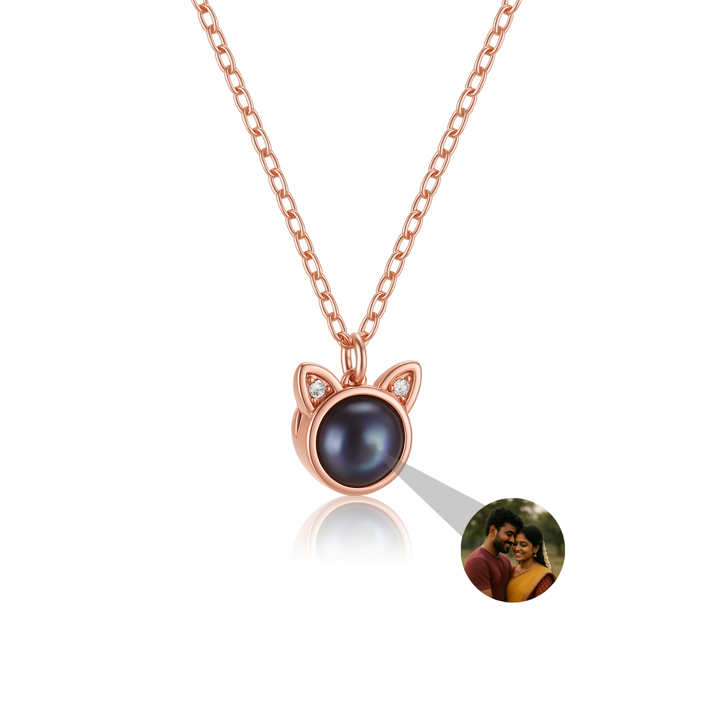 Cat Ear Photo Necklace