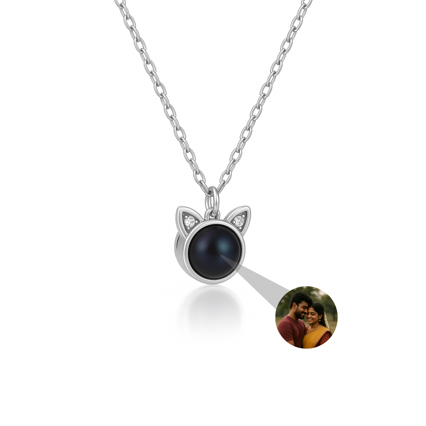 Cat Ear Photo Necklace