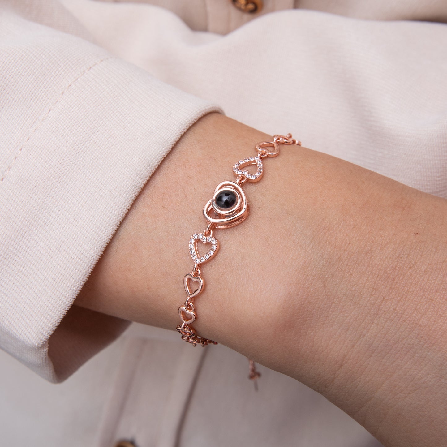 Heart Color Photo Bracelet