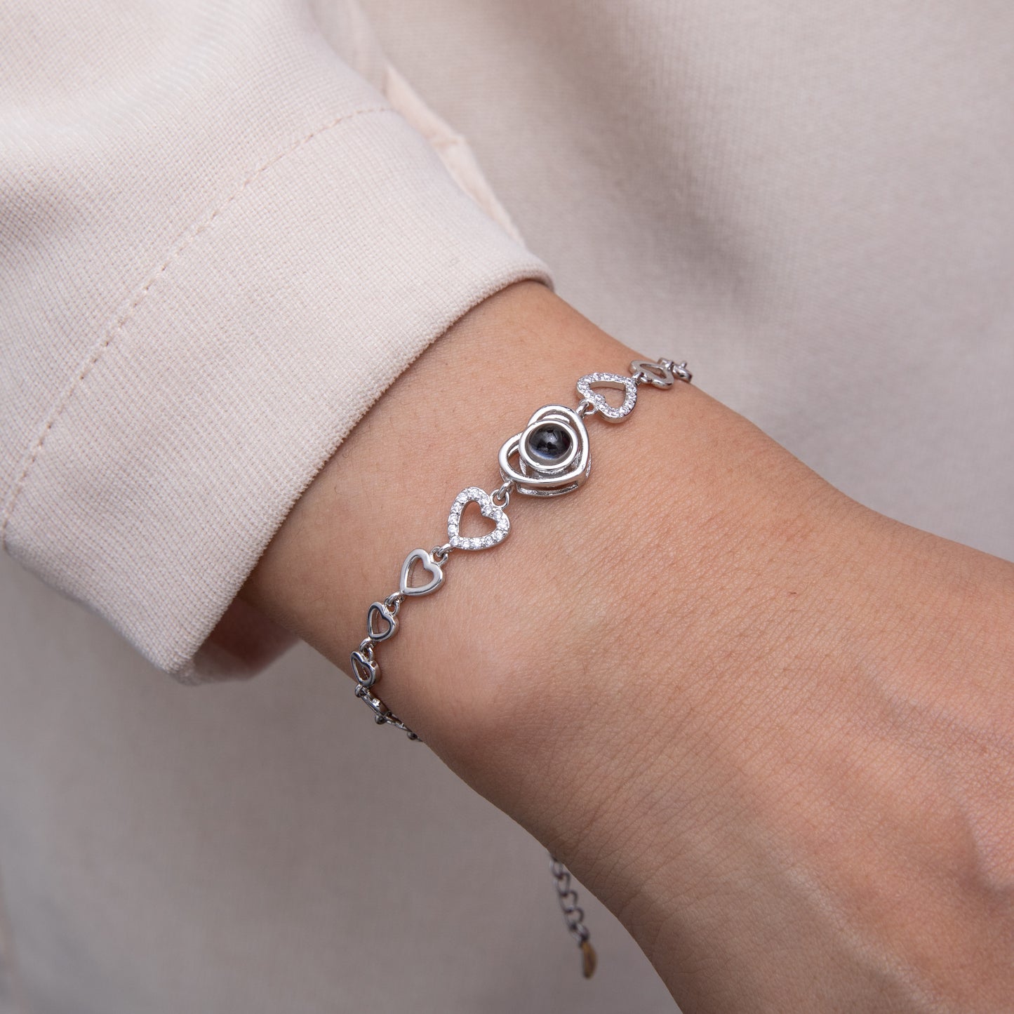 Heart Color Photo Bracelet