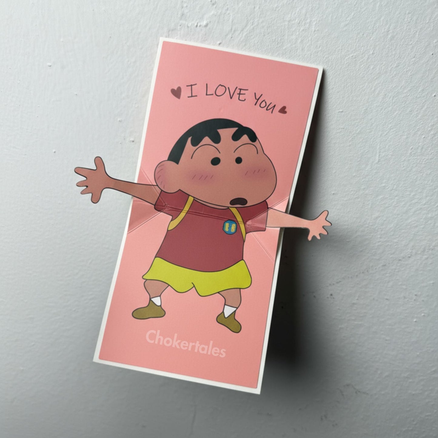 Shinchan I love you Card - For Necklace and Bracelet Only