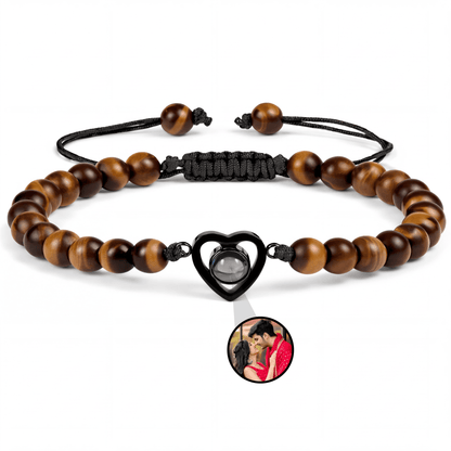 Heart Beaded Photo Bracelet