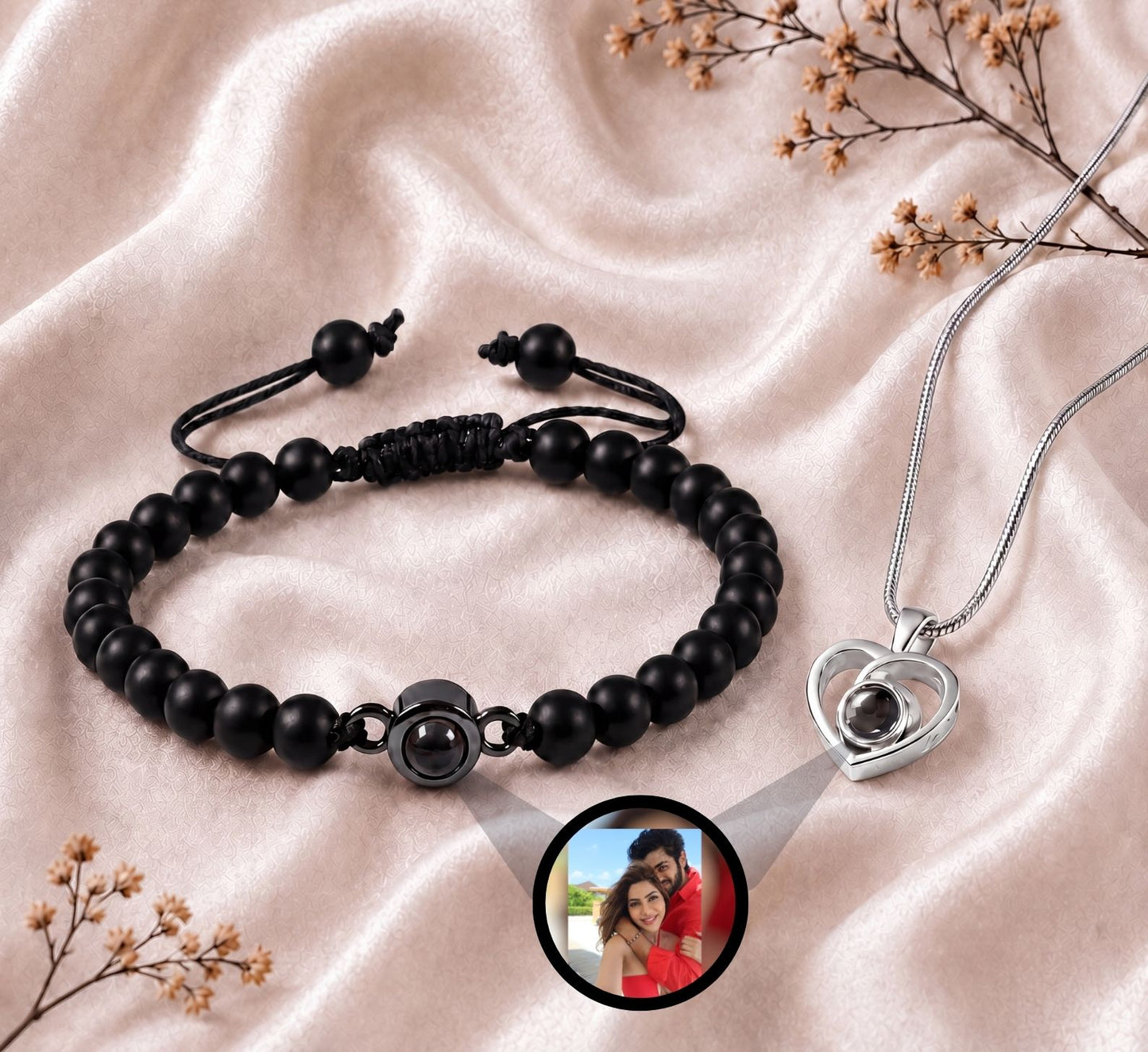 Couple Bracelet + Interlaced Necklace
