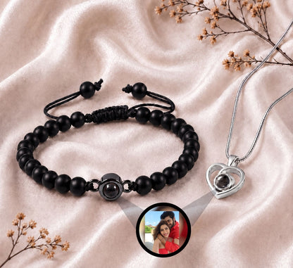 Couple Bracelet + Interlaced Necklace