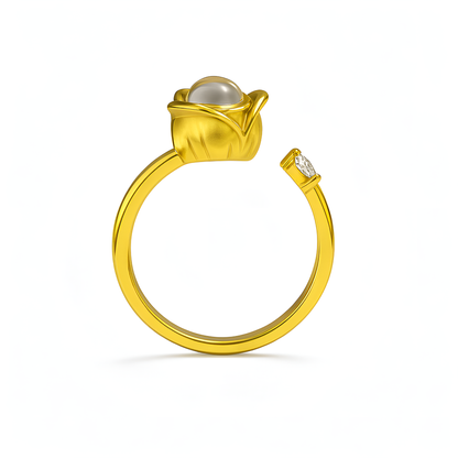 Rose Color Photo Ring
