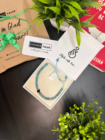 Frosted Stone Color Photo Bracelet