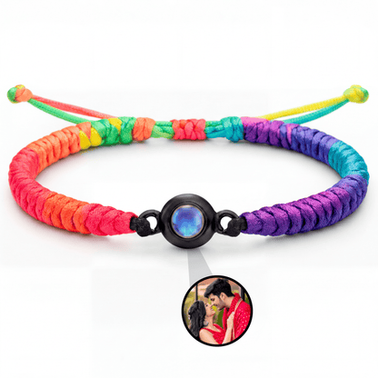 Thick Braided Color Photo Bracelet