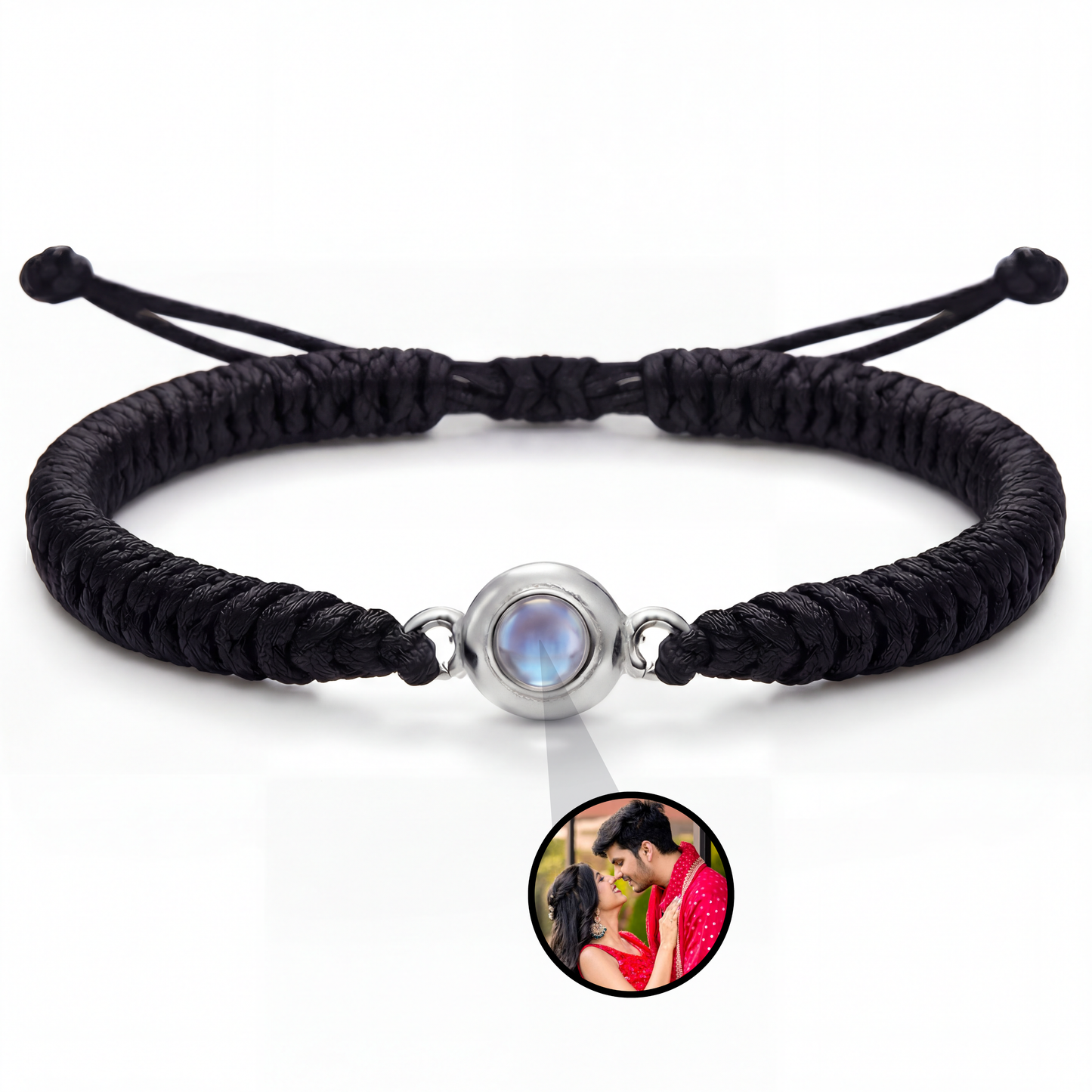 Thick Braided Color Photo Bracelet