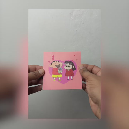 Shinchan I love you Card - For Necklace and Bracelet Only