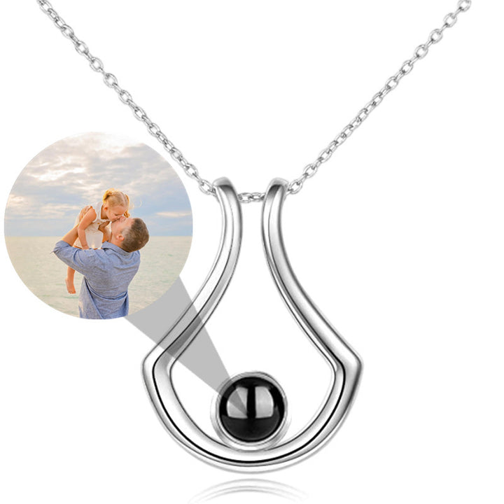 U-Shaped Photo Projection Necklace