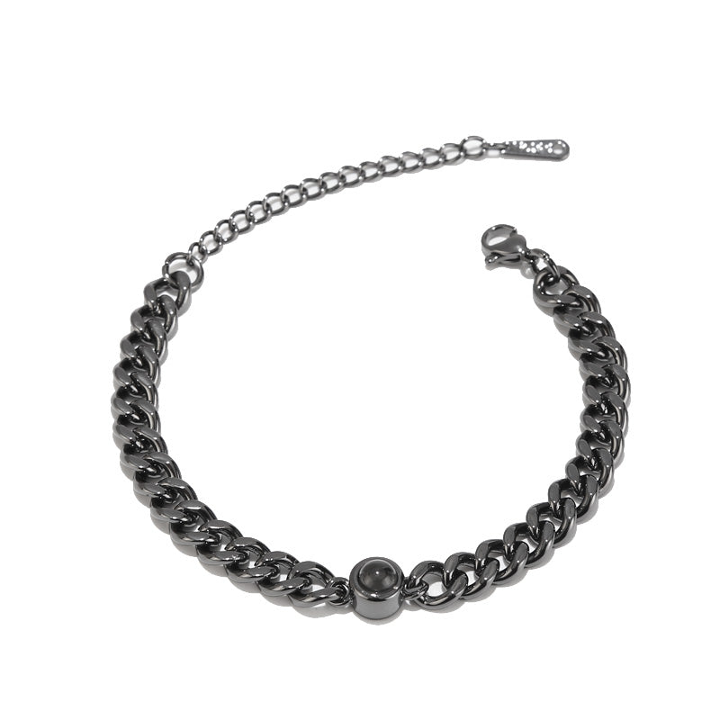 Personalised Cuban Projection Bracelet