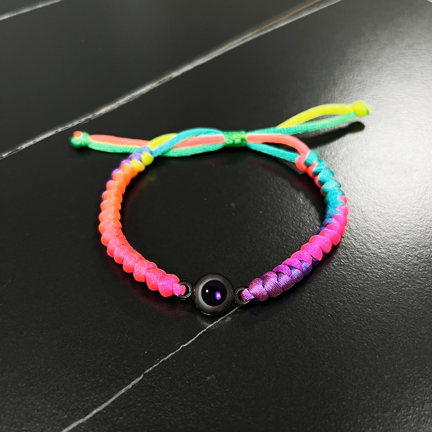 Thick Braided Color Photo Bracelet